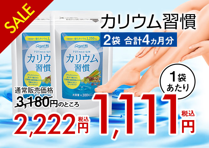 カリウム習慣 約2ヶ月分 600粒 まとめ買い 2個セット