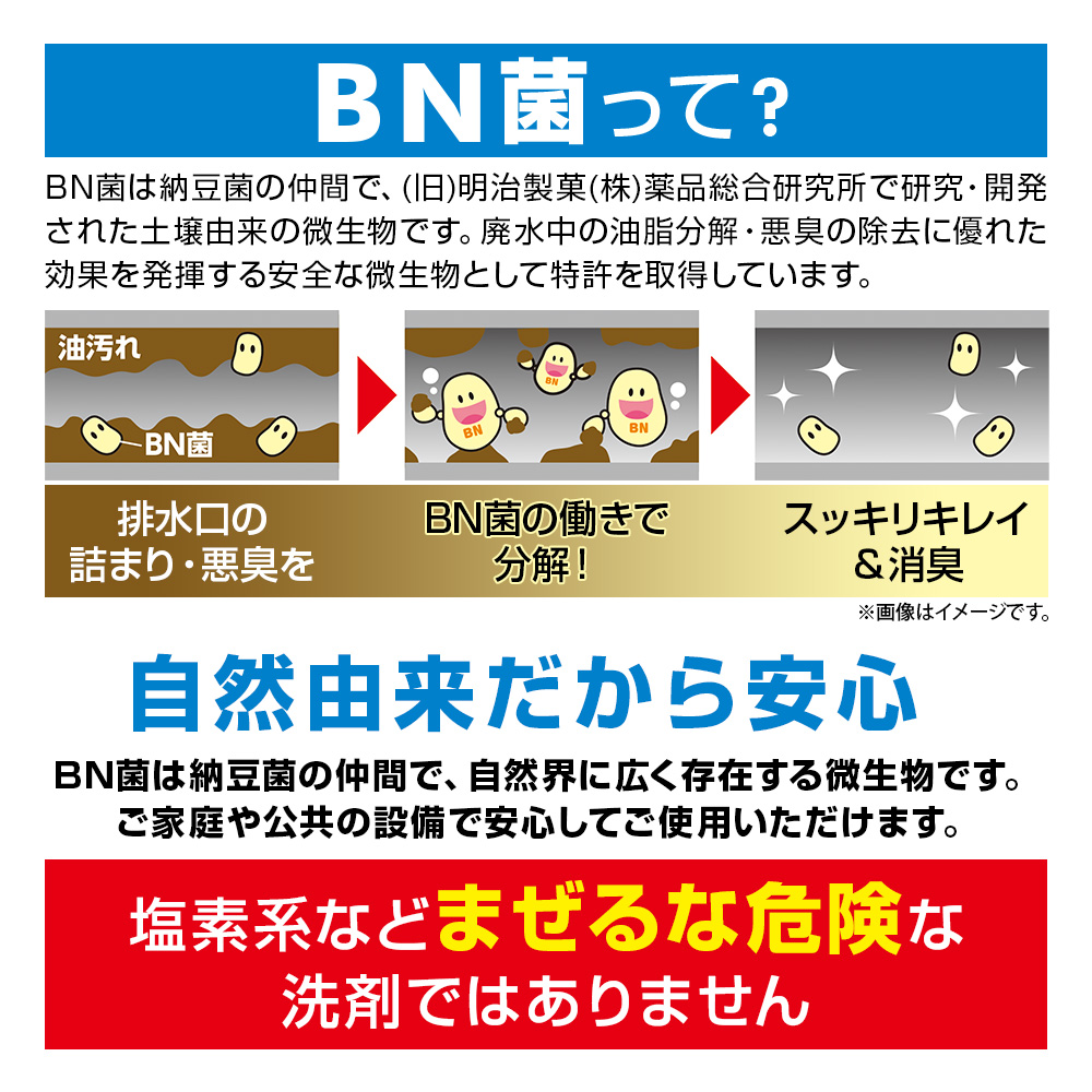 協栄販売 お願いだからほっといて トイレ用 1000mL明治 洗剤 パイプ洗剤 洗浄剤 排水管ＢＮ菌 納豆菌 ほっといて パイプ クリーナー 排水管洗浄剤 製造元特別価格