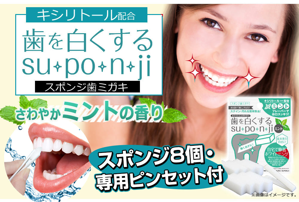激安卸販売新品歯を白くするスポンジ ミントsu・po・n・ji 歯 ホワイトニング ヤニ取り
